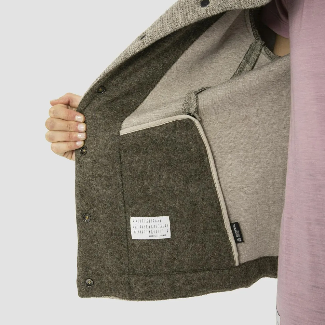 Sarner Undyed Wool Kapuzenjacke Damen