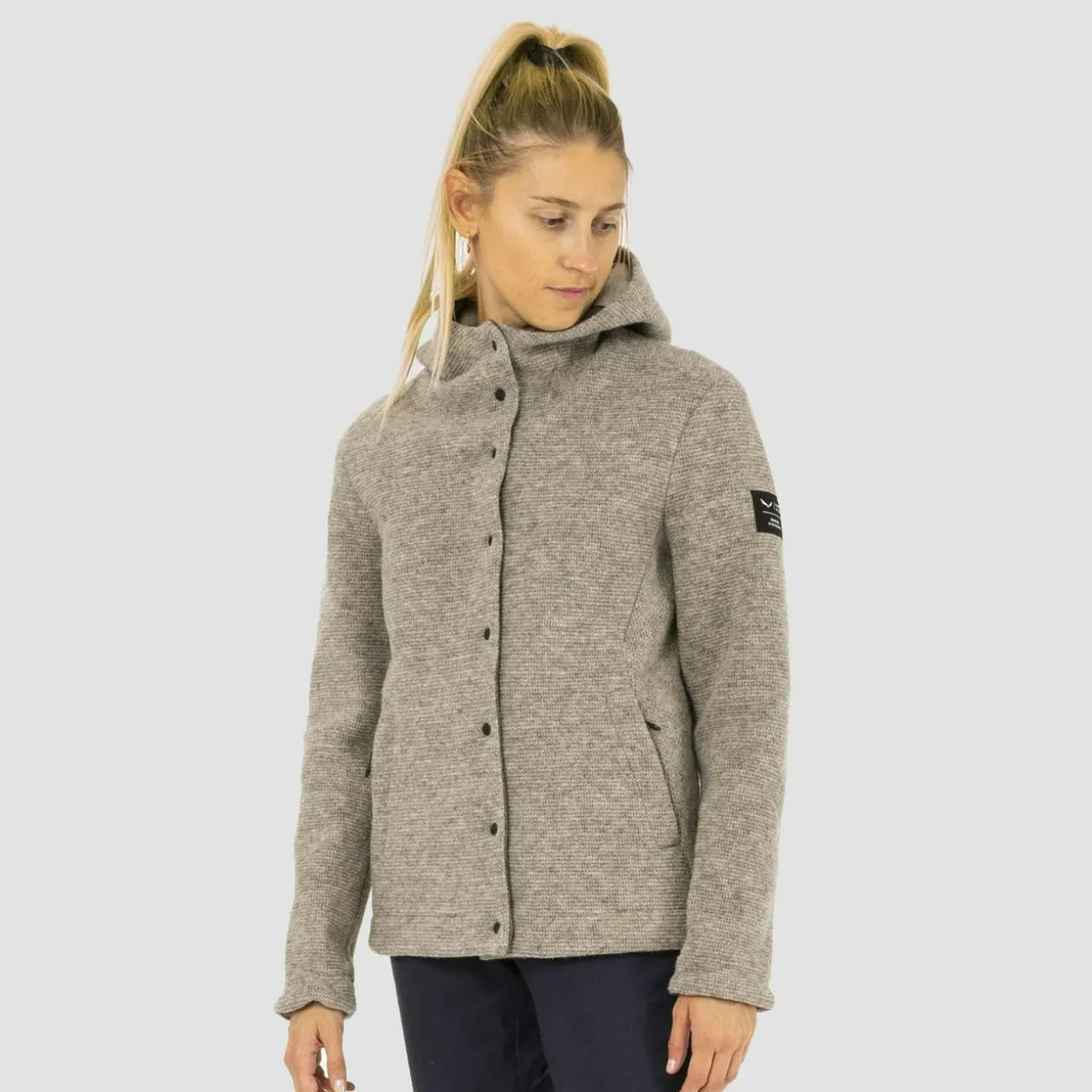 Sarner Undyed Wool Kapuzenjacke Damen